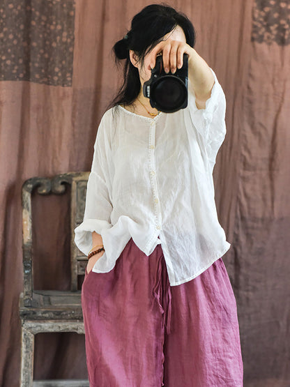 å¥³æ¬¾å¾©å¤ç´è²å¤å­£æ¼æ¥è¥¯è¡«