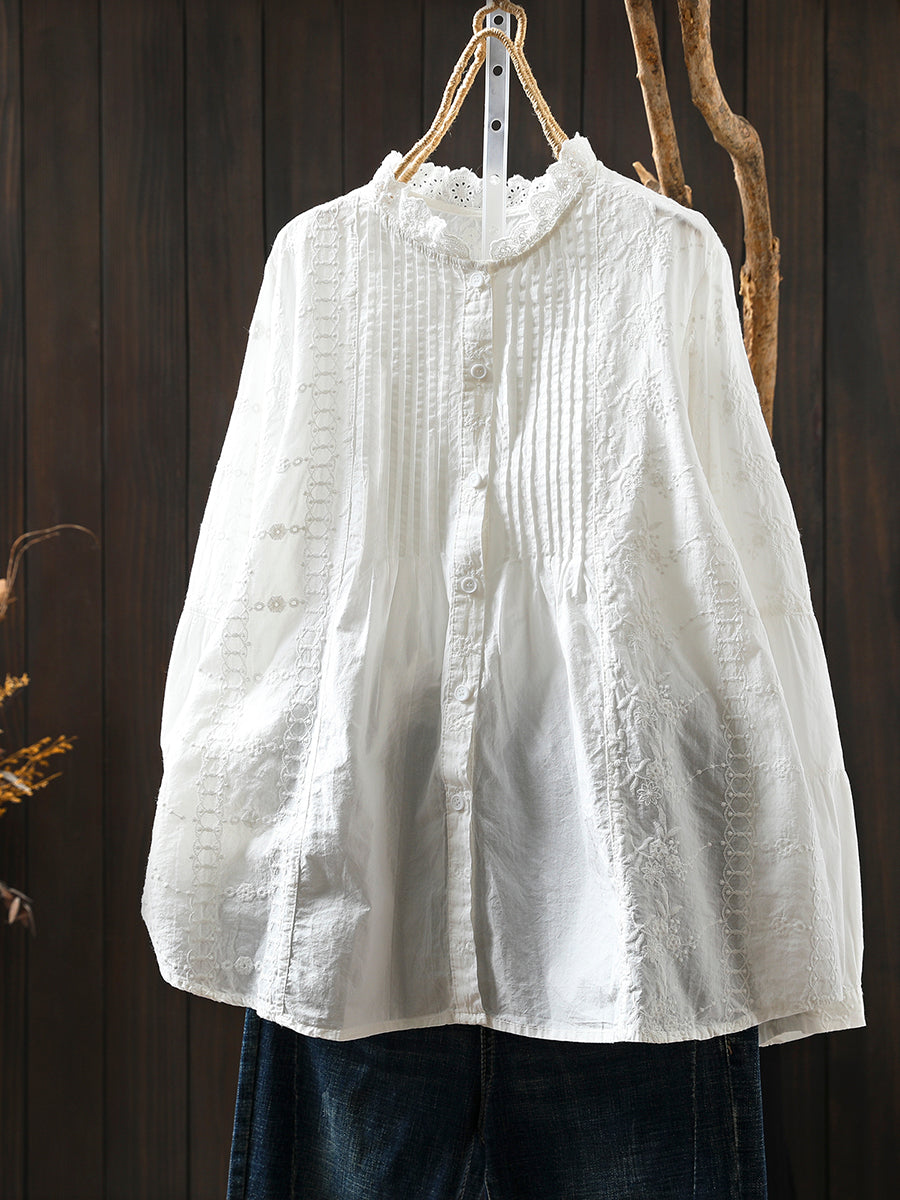 å¥³å£«å¬å­£èè¡ç«é åºç¹¡100%ç´æ£è¥¯è¡«