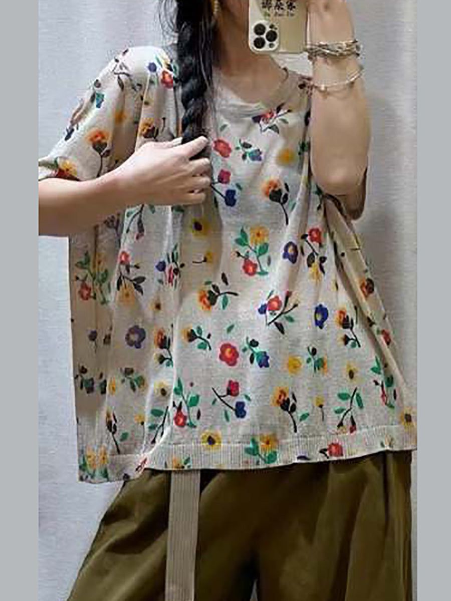 å¥³ç¨ä¼éè±æµå¤å­£å¯¬é¬å¥é ­è¡«