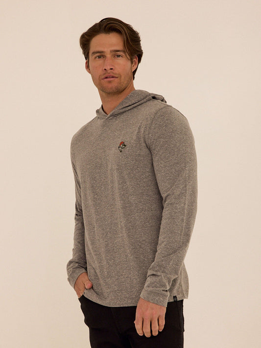 Triblend Embroidery Hoodie Tee