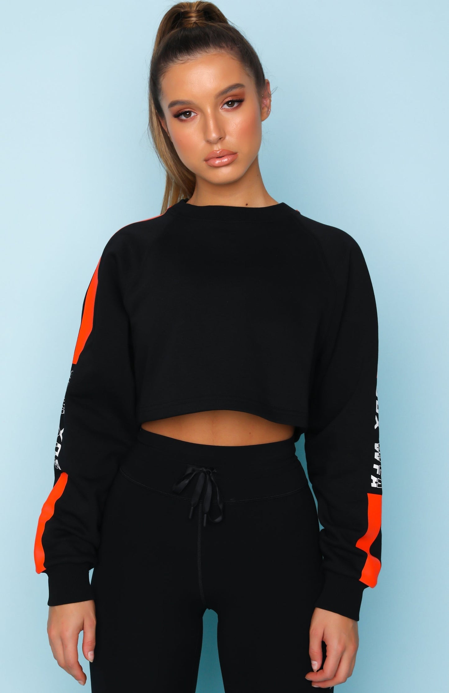 Cutaway Cropped Sweater Black