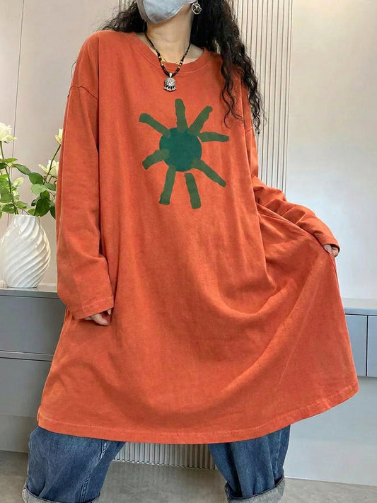 å¤§å°ºç¢¼å¥³æ¬¾èè¡å°è±ç§å­£æ£è³ªé·çè¥¯è¡«