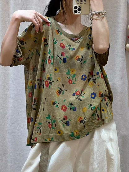 å¥³ç¨ä¼éè±æµå¤å­£å¯¬é¬å¥é ­è¡«