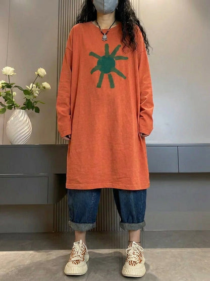 å¤§å°ºç¢¼å¥³æ¬¾èè¡å°è±ç§å­£æ£è³ªé·çè¥¯è¡«