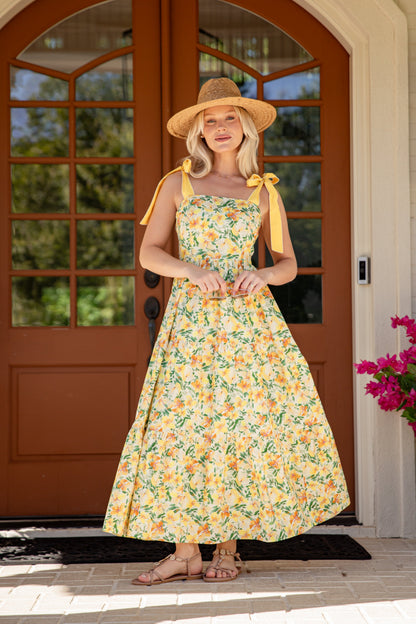 Coastal Romance Floral Maxi Dress